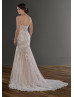Detachable Pagoda Sleeve Strapless Sweetheart Neck Ivory Lace Tulle Wedding Dress